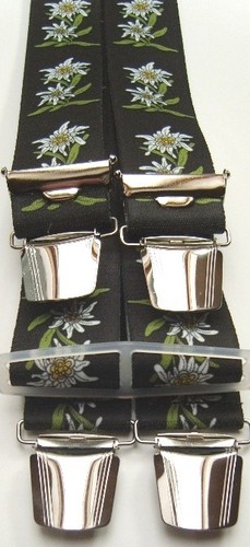 Hosenträger mit edelweis - mit,