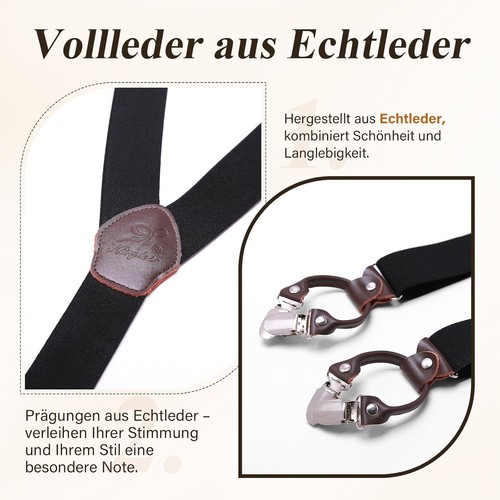 Rindsleder hosenträger herren - rindsleder,